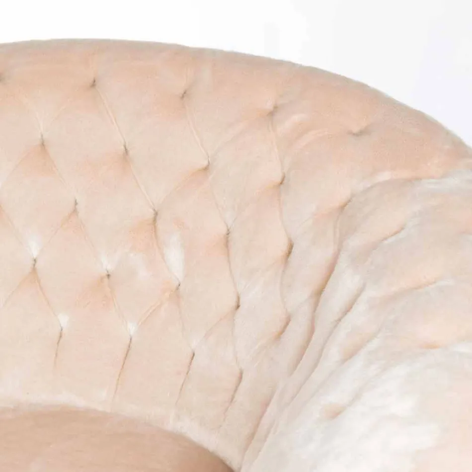 Křeslo obráběné prošívané umělé kožešiny Balma Viadurini