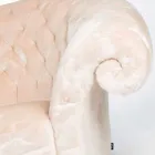 Křeslo obráběné prošívané umělé kožešiny Balma Viadurini