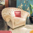 Křeslo obráběné prošívané umělé kožešiny Balma Viadurini