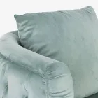 Klasické křeslo z čalouněného dřeva se sametovým efektem Homemotion - Nichy Viadurini