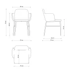 Vysoce kvalitní barevné křeslo z látky a kovu Made in Italy - Molde Viadurini