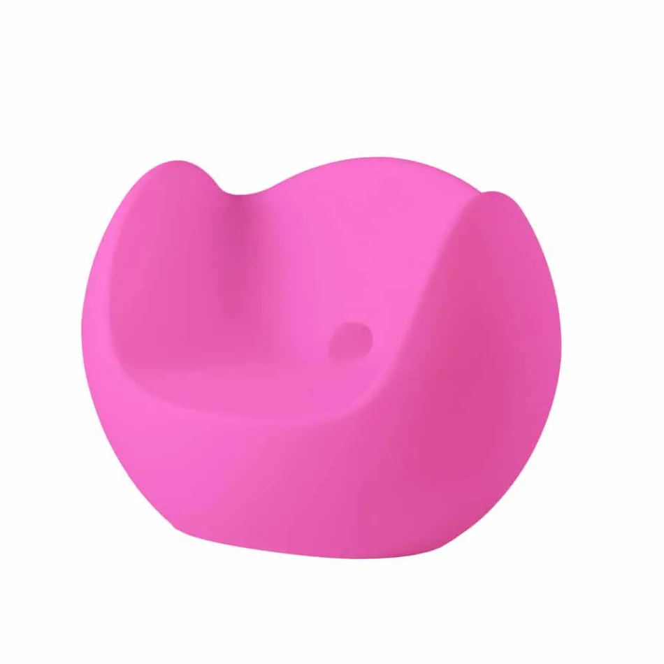 Houpací křeslo Kulaté světlé Slide Blos vyrobené v Itálii Viadurini