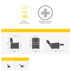 Křeslo s otočnou ocelovou základnou a podnožkou Made in Italy - Valentina Viadurini