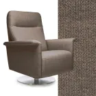 Křeslo s otočnou ocelovou základnou a podnožkou Made in Italy - Valentina Viadurini