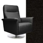 Křeslo s otočnou ocelovou základnou a podnožkou Made in Italy - Valentina Viadurini