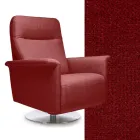 Křeslo s otočnou ocelovou základnou a podnožkou Made in Italy - Valentina Viadurini