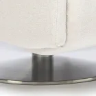 Křeslo s otočnou ocelovou základnou a podnožkou Made in Italy - Valentina Viadurini