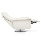 Křeslo s otočnou ocelovou základnou a podnožkou Made in Italy - Valentina Viadurini