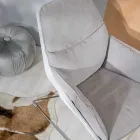 Křeslo s kovovou základnou, polypropylenovou strukturou a látkovými polštáři - tablet Viadurini