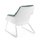 Křeslo s kovovou základnou, polypropylenovou strukturou a látkovými polštáři - tablet Viadurini