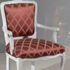 Křeslo s područkami a konstrukcí z bílého lakovaného dřeva Made in Italy - Kat Viadurini