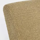 Křeslo s područkami z pryžového dřeva a sedáku s vlněným efektem - Patrizia Viadurini