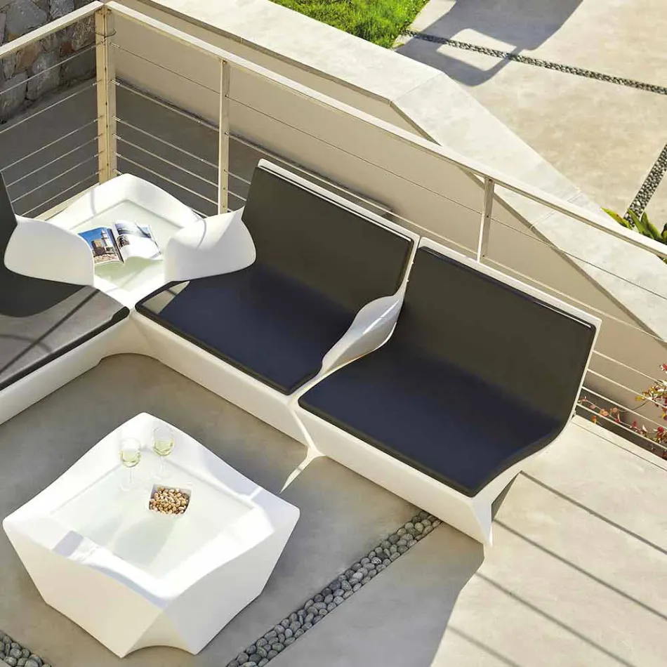 Křeslo s područkami Slide Kami Moderní design vyrobený v Itálii Viadurini