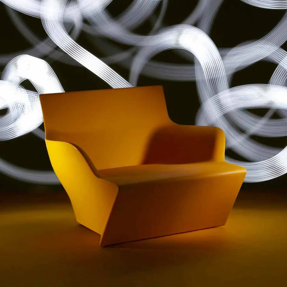 Křeslo s područkami Slide Kami Moderní design vyrobený v Itálii Viadurini