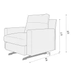 Křeslo s polstrováním sedáku z peří a polyesteru Made in Italy - Malizioso Viadurini