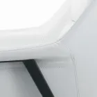 Křeslo s černou ocelovou konstrukcí a sedákem z ekologické kůže Made in Italy - Modena Viadurini