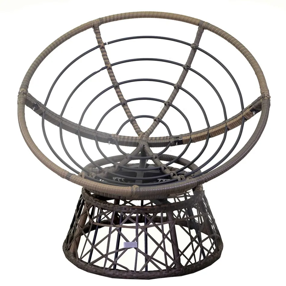 Křeslo s hliníkovým rámem potaženým polyratanem a konferenčním stolkem - Puntina Viadurini