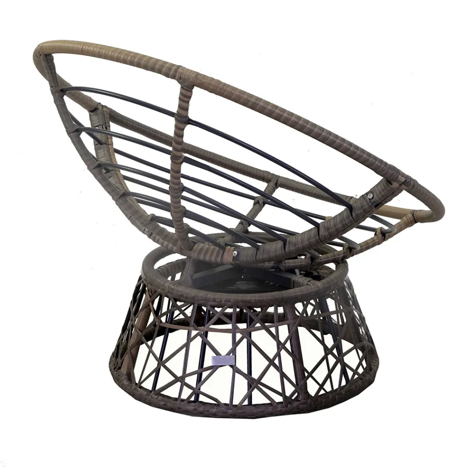 Křeslo s hliníkovým rámem potaženým polyratanem a konferenčním stolkem - Puntina Viadurini