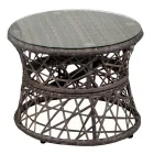 Křeslo s hliníkovým rámem potaženým polyratanem a konferenčním stolkem - Puntina Viadurini