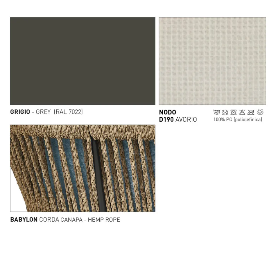 Venkovní křeslo s tkaným sedákem a polštáři - Cricket od Varaschin Viadurini