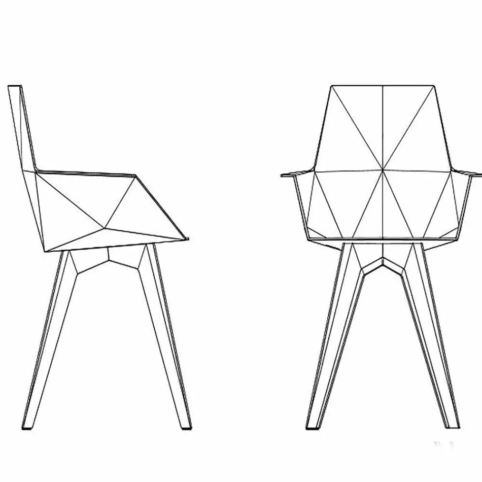 Designové křeslo Faz Vondom, polypropylen a polykarbonát Viadurini
