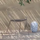 Stohovatelné venkovní křeslo z oceli Made in Italy 2 kusy - Sansa Viadurini