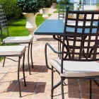 Venkovní stohovatelné kovové křeslo vyrobené v Itálii, 4 kusy - Pira Viadurini