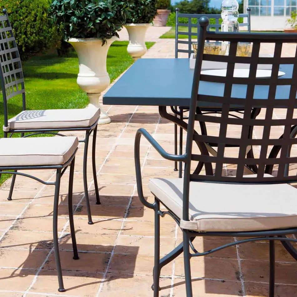 Venkovní stohovatelné kovové křeslo vyrobené v Itálii, 4 kusy - Pira Viadurini