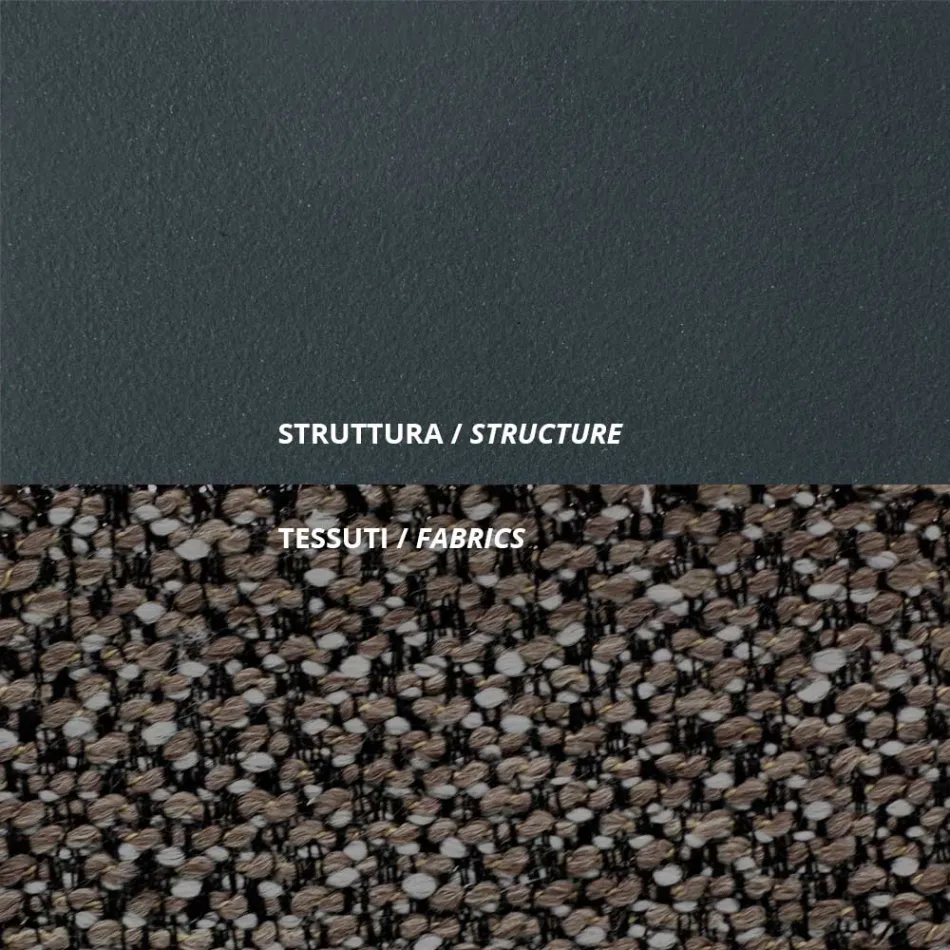 Venkovní křeslo z oceli a polypropylenu Made in Italy - Astrid Viadurini