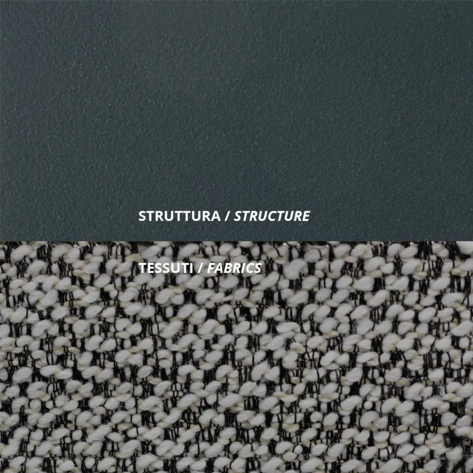 Venkovní křeslo z oceli a polypropylenu Made in Italy - Astrid Viadurini