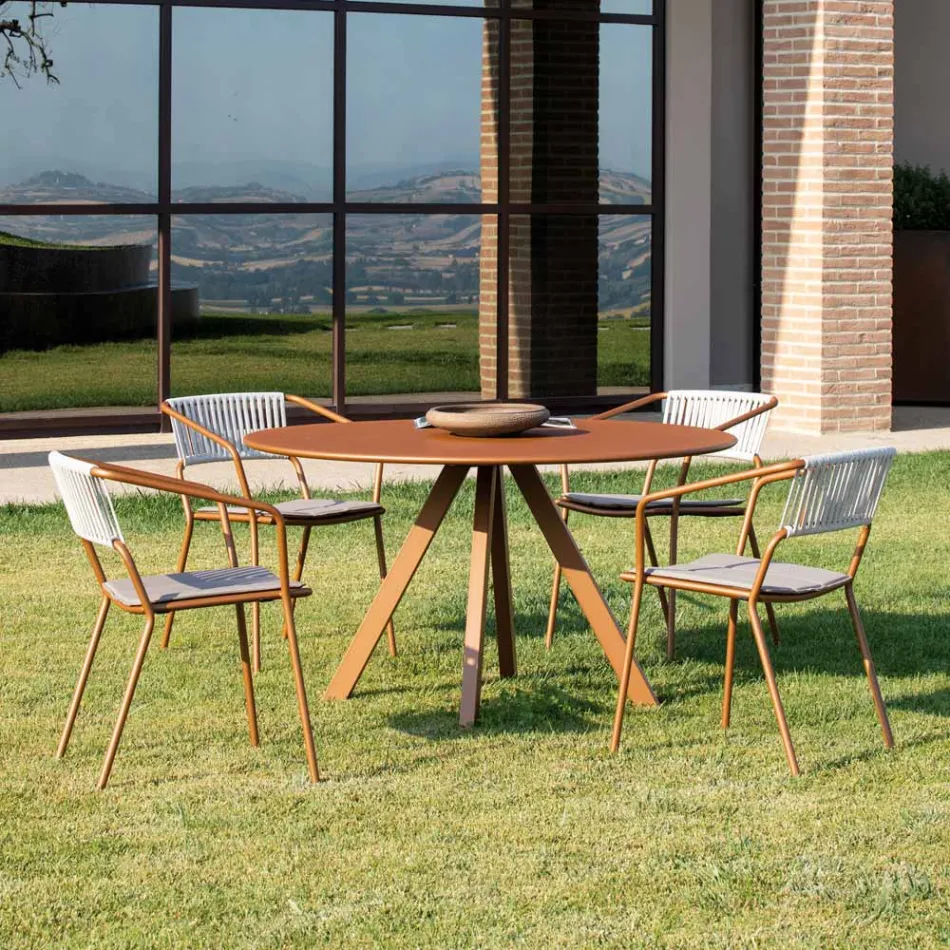 Venkovní křeslo z pozinkované oceli Stohovatelné Made in Italy 2 kusy - Vesna Viadurini