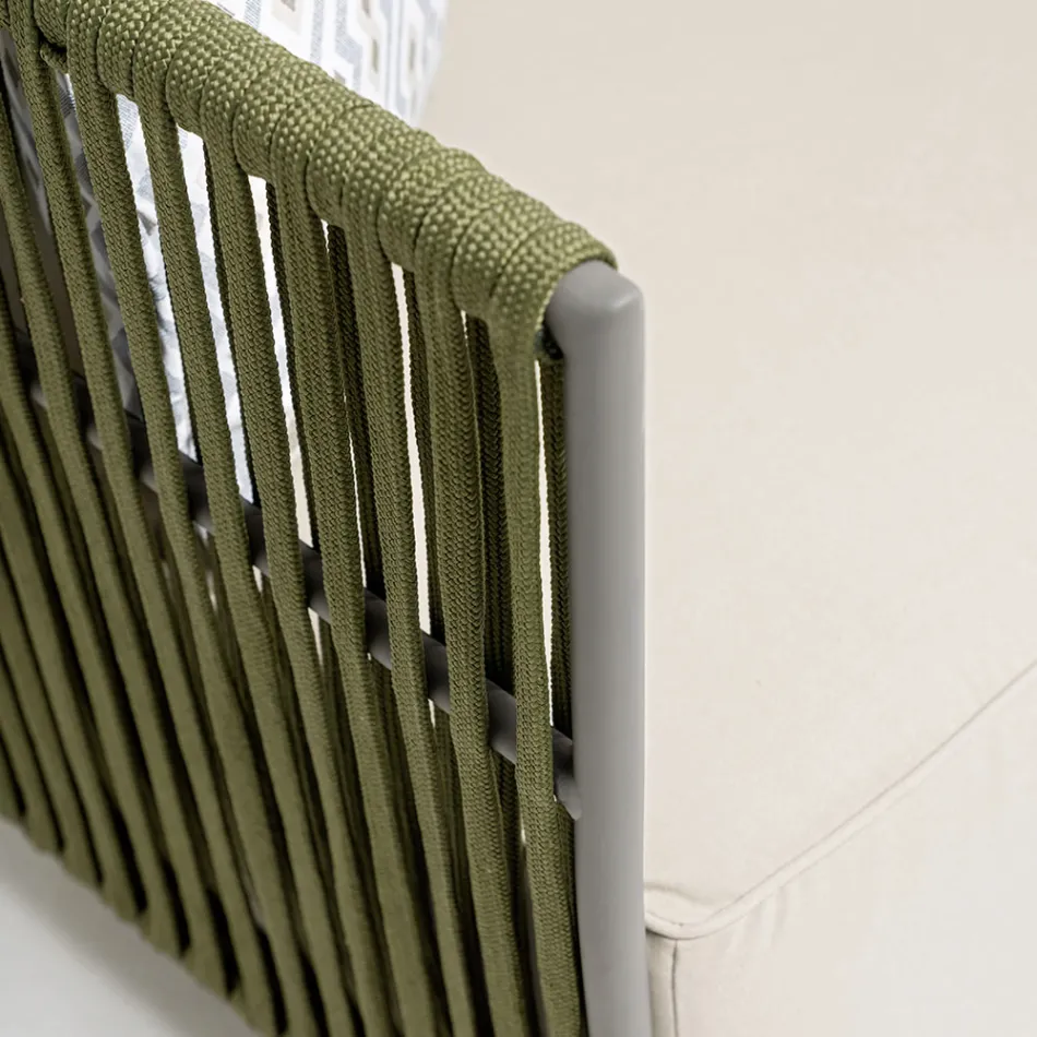 Venkovní křeslo z hliníku a tkané látky - Eugene Viadurini