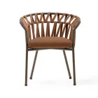 Venkovní křeslo z lana, látky a hliníku - Emma Cross od Varaschin Viadurini