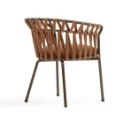 Venkovní křeslo z lana, látky a hliníku - Emma Cross od Varaschin Viadurini