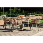 Venkovní křeslo z lana, látky a hliníku - Emma Cross od Varaschin Viadurini