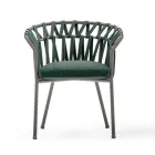 Venkovní křeslo z lana, látky a hliníku - Emma Cross od Varaschin Viadurini