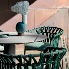 Venkovní křeslo z lana, látky a hliníku - Emma Cross od Varaschin Viadurini