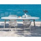 Venkovní křeslo z lana, látky a hliníku - Emma Cross od Varaschin Viadurini