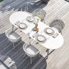 Venkovní křeslo z lana, látky a hliníku - Emma Cross od Varaschin Viadurini