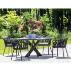 Venkovní křeslo z lana, látky a hliníku - Emma Cross od Varaschin Viadurini