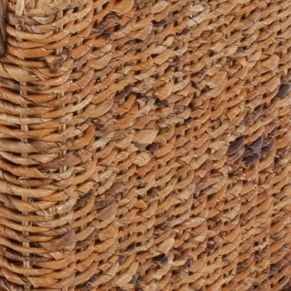 Venkovní křeslo z přírodního tkaní banánů a ecru polštář - miska Viadurini