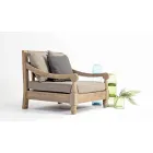 Homemotion - Nusadua Classic Design Outdoor Armchair in Teak Wood Viadurini