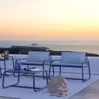 Venkovní kovové křeslo s luxusním polštářem Made in Italy - Karol Viadurini