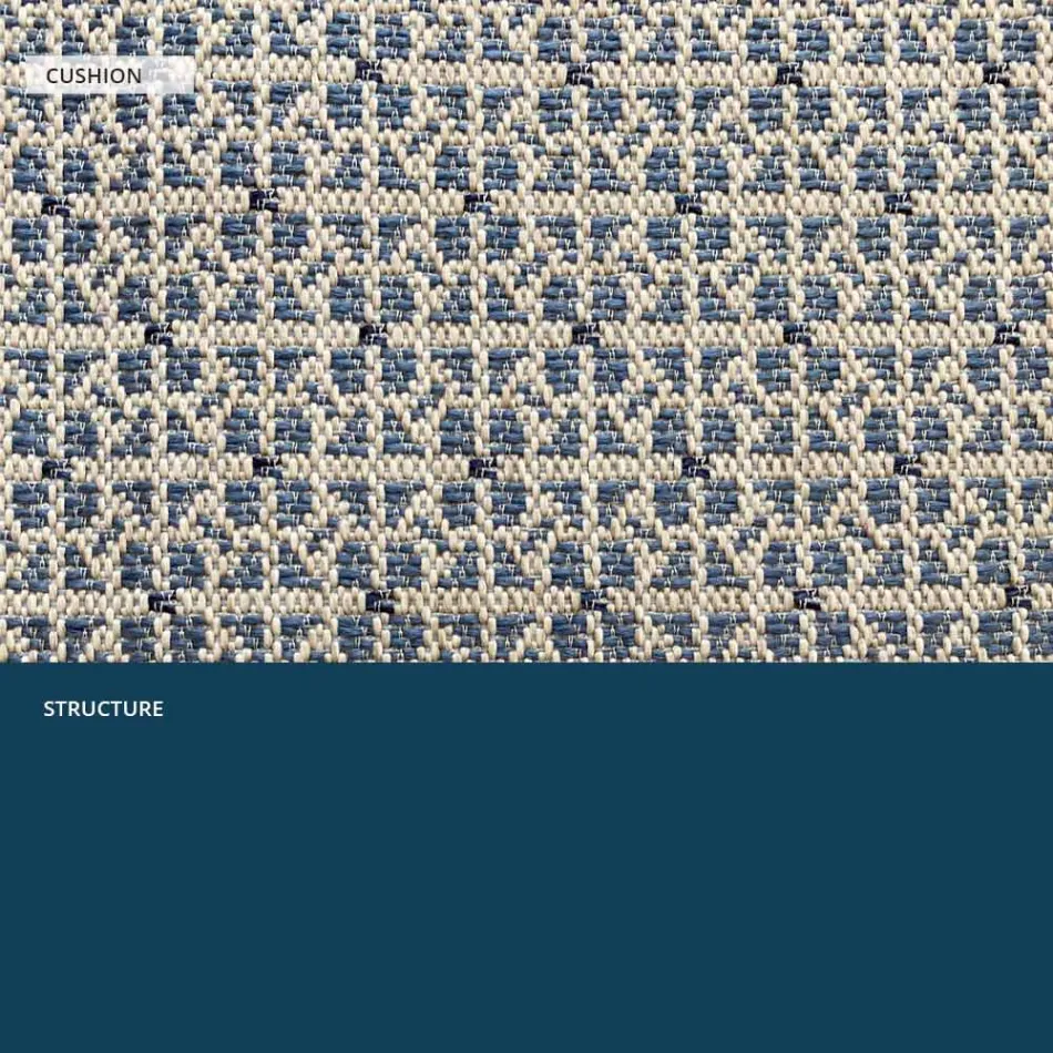 Venkovní kovové křeslo s luxusním polštářem Made in Italy - Karol Viadurini