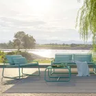 Venkovní kovové křeslo s luxusním polštářem Made in Italy - Karol Viadurini