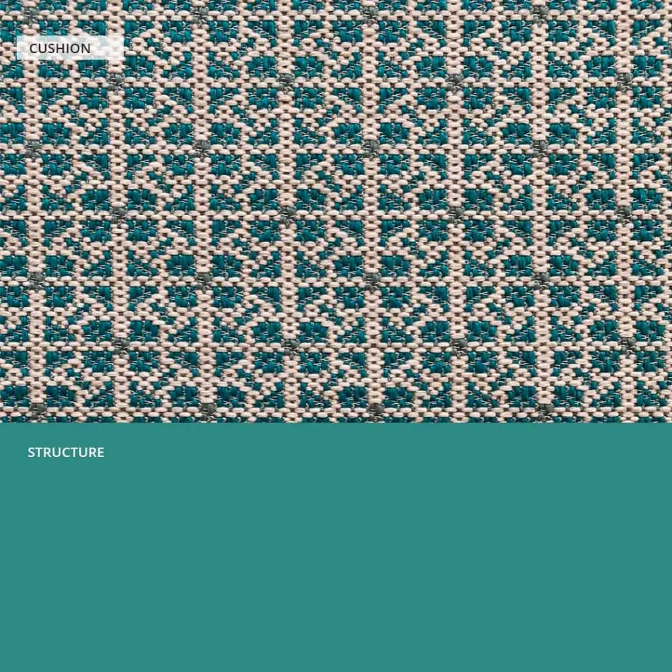 Venkovní kovové křeslo s luxusním polštářem Made in Italy - Karol Viadurini