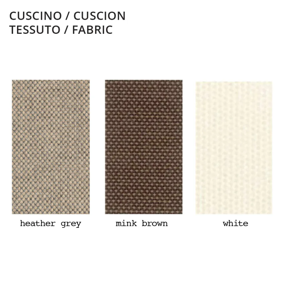 Venkovní křeslo z polyetylenu s látkovým polštářem Made in Italy - Belida Viadurini