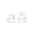 Venkovní křeslo z polyetylenu s látkovým polštářem Made in Italy - Belida Viadurini