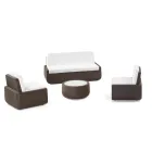 Venkovní křeslo z polyetylenu s látkovým polštářem Made in Italy - Belida Viadurini