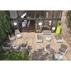 Venkovní křeslo z polyetylenu s látkovým polštářem Made in Italy - Belida Viadurini